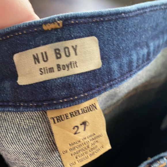 TRUE RELIGION NU BOY SLIM BOYFRIEND JEAN SIZE 27 - Picture 5 of 9